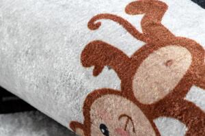 Dywany Luszczow Dětský kusový koberec JUNIOR 51490.802 pratelný Zvířata, ulice pro děti protiskluz, šedá Rozměr koberce: 80 x 150 cm