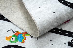 Dywany Luszczow Dětský kusový koberec JUNIOR 51490.802 pratelný Zvířata, ulice pro děti protiskluz, šedá Rozměr koberce: 80 x 150 cm