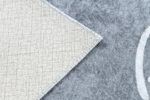 Dywany Luszczow Dětský kusový koberec JUNIOR 52106.801 pratelný Abeceda pro děti protiskluz, šedá Rozměr koberce: 80 x 150 cm
