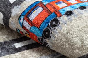 Dywany Luszczow Dětský kusový koberec JUNIOR 51803.804 pratelný Město, ulice pro děti protiskluz, béžová Rozměr koberce: 80 x 150 cm