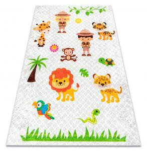 Dywany Luszczow Dětský kusový koberec JUNIOR 52104.801 pratelný Safari, zvířata pro děti protiskluz, šedá Rozměr koberce: 160 x 220 cm