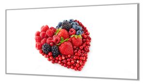 Ochranná deska srdce z ovoce - 50x70cm / Bez lepení na zeď