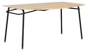 Černý dubový jídelní stůl Tabanda Troj 160x80 cm