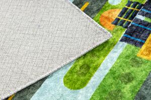 Dywany Luszczow Dětský kusový koberec JUNIOR 52105.801 pratelný Staveniště, ulice pro děti protiskluz, modrý Rozměr koberce: 120 x 170 cm