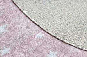 Dywany Luszczow Dětský kusový koberec JUNIOR 51549.802 pratelný kulatý koruna pro děti protiskluz, růžový Rozměr koberce: 80 cm KRUH