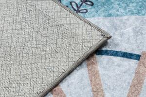 Dywany Luszczow Dětský kusový koberec JUNIOR 52243.801 pratelný Koleje pro děti protiskluz, modrý Rozměr koberce: 80 x 150 cm