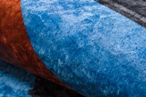 Dywany Luszczow Dětský kusový koberec JUNIOR 51827.803 pratelný Nákladní auto, bagr pro děti protiskluz, modrý Rozměr koberce: 80 x 150 cm