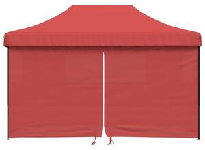 Skládací party stan pop-up se 4 bočními stěnami vínový