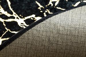 Dywany Luszczow Dětský kusový koberec MIRO 11111.2106 pratelný Mramor, glamour protiskluz, černý / zlatý Rozměr koberce: 80 x 150 cm