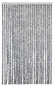 Závěs proti hmyzu černý a bílý 118 x 220 cm žinylka