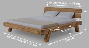Masivní postel s úložným prostorem Oslo 160x200