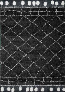 J-Line Kusový koberec Rangpur 65217 699 černý-krémový BARVA: Černá, ROZMĚR: 80x150 cm