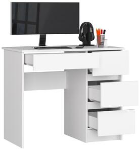 Moderní psací stůl ZEUS90P, bílý