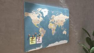 ALLboards CANVAS CAN96_58 Obraz Mapa světa 90 x 60 cm