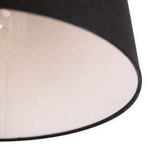 Moderní stropní svítidlo bílé s černým stínením 35 cm - Combi