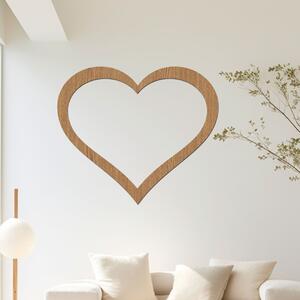 Dřevo života | Dřevěné srdce na zeď | Barva: Bílá | Rozměry (cm): 60x51