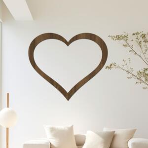 Dřevo života | Dřevěné srdce na zeď | Barva: Světlý dub | Rozměry (cm): 40x34