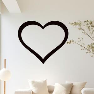 Dřevo života | Dřevěné srdce na zeď | Barva: Černá | Rozměry (cm): 60x51