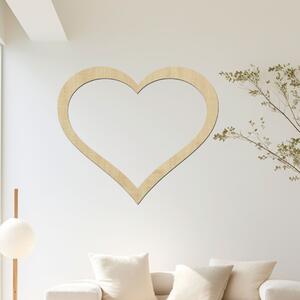 Dřevo života | Dřevěné srdce na zeď | Barva: Buk | Rozměry (cm): 40x34
