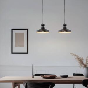 Opviq Závěsné světlo Berceste, černé, kov, Ø 22 cm, E27, stmívatelný, Černá, Obývací pokoj / jídelna, kov, Moderní