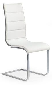Halmar Jídelní židle K104, bílá/šedá, eko kůže - ROZBALENO