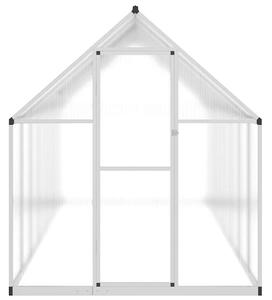 Skleník s podkladovým rámem stříbrný 445 x 169 x 195 cm hliník