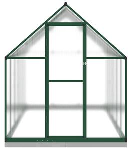 Skleník s podkladovým rámem zelený 334 x 169 x 202 cm hliník