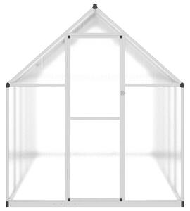 Skleník s podkladovým rámem stříbrný 334 x 169 x 195 cm hliník