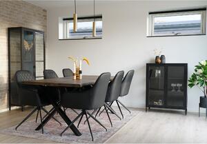 House Nordic Jídelní židle Harbo s otočným kloubem (Otočná židle z černého PU s černými nohami\nHN1223)