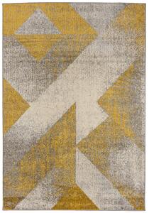 Moderní kusový koberec SPRING Split - žlutý