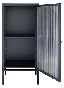 Černá prosklená vitrína Armalav, 35x50x110 cm