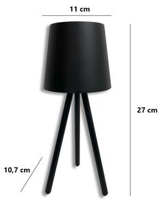 Bezdrátová stolní LED lampa Tripod Černá