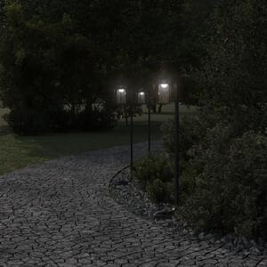 Venkovní stojací lampy 3 ks černé 100 cm nerezová ocel