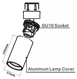T-LED Černé LED bodové svítidlo 105717