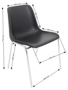 Konferenční židle Maxi chrom Světle šedá