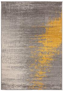 Moderní kusový koberec SPRING Aura - šedý/žlutý
