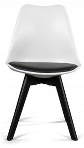 Bestent Jídelní židle bílo-černá skandinávský styl Dark-Basic