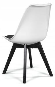 Bestent Jídelní židle 4ks bílo-černé skandinávský styl Dark-Basic