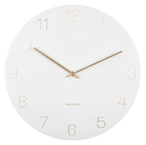 Nástěnné hodiny Charm Engraved Numbers White 40 cm