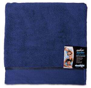 Jednobarevný froté ručník z extra jemné bavlny (mikrobavlny). Barva ručníku je námočnicky modrá ( Navy ). Rozměr ručníku 50x100 cm. Plošná hmotnost 450 g/m2. Praní na 60°C
