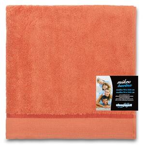 Jednobarevný froté ručník z extra jemné bavlny (mikrobavlny). Barva ručníku je oranžová. Rozměr ručníku 50x100 cm. Plošná hmotnost 450 g/m2. Praní na 60°C