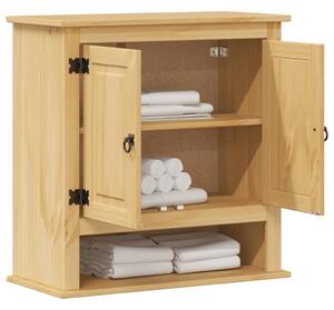 Koupelnová nástěnná skříňka Corona 70x33x71,5 cm masiv borovice