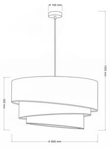 Brilagi - Lustr na lanku TRIO 3xE27/60W/230V pr. 60 cm hnědá/béžová/bílá