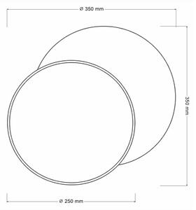 Brilagi - Nástěnné svítidlo CIRCLES 1xE27/60W/230V pr. 35 cm krémová/hnědá