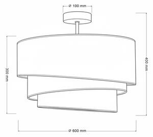Brilagi - Přisazený lustr TRIO 3xE27/60W/230V pr. 60 cm hnědá/béžová/bílá