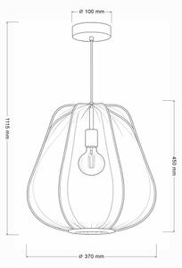 Brilagi - LED Lustr na lanku ARVEN 1xE27/8W/230V pr. 37 cm černá