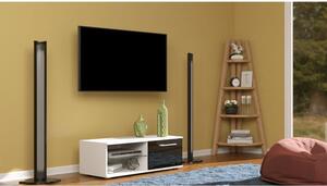 TV stolek RTV SANDY 100 cm - bílá/černá lesk