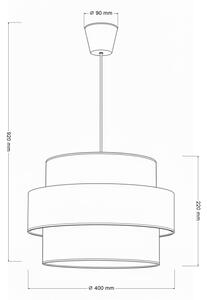 Brilagi - Lustr na lanku SPACE 1xE27/60W/230V pr. 40 cm béžová/krémová