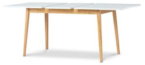 Rozkladací jídelní stůl FRISK 160 cm - bílá/dub