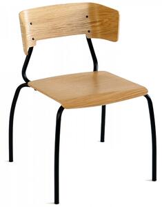 Jídelní židle s dubovou dýhou Bent